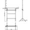 Crank-operated scaffolding jack K1200 | Width: 1.50m | Height: 1.70m - 3.00m | painted brown